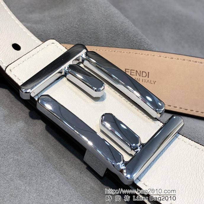 FENDI芬迪 實物拍攝 最新爆款 柔軟小牛皮皮帶 雙F標誌 BAGUETTE系列 時尚百搭款女款皮帶  xfp1291